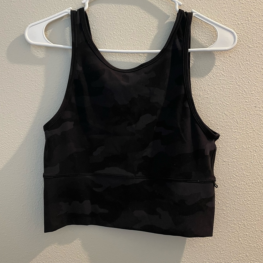 Lululemon Power Pivot Tank camouflage black